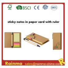 Recycled Sticky Note Memo Pad con marcador de página